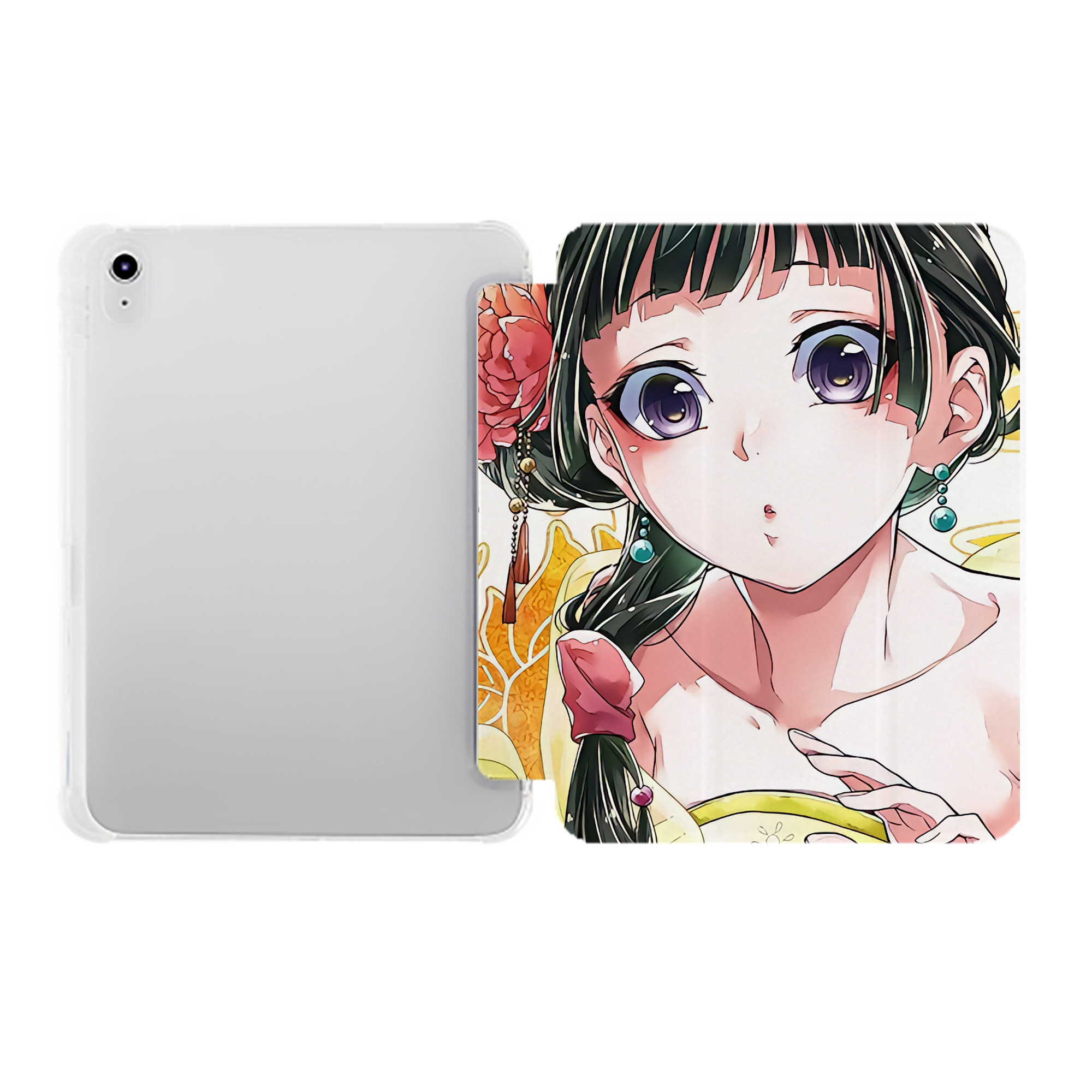 （画像用） 薬屋のひとりごと The Apothecary Diaries IPad ケース ペン収納付き 三つ折りスタンド PUレザー×シリコン 対応機種9.5/10.5/10.9インチ